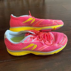 Newton Pink and Yellow Gravity III Running Shoes